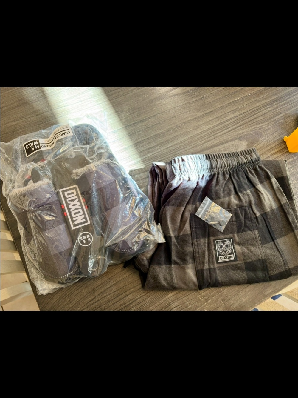 DIXXON Black Plaid Lounge Pants